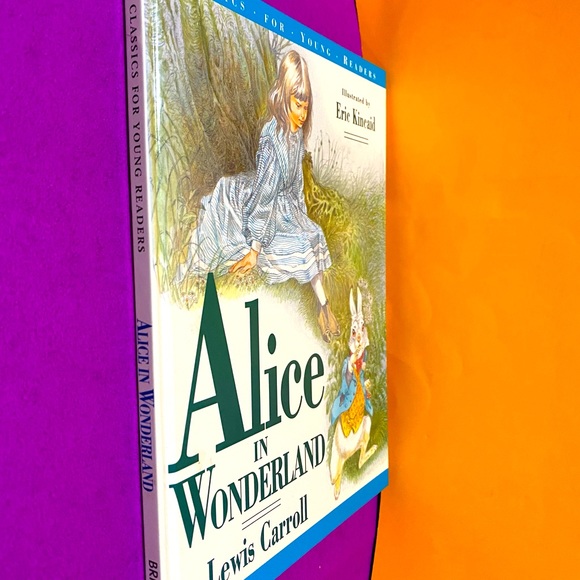 ALICE IN WONDERLAND VINTAGE 1993 HARDCOVER BOOK CLASSICS FOR YOUNG READERS 61p. - Picture 13 of 15